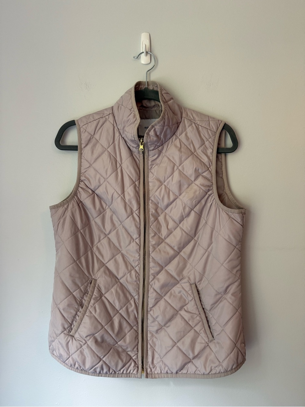 Women's Quilted Puffer Vest Light Cream